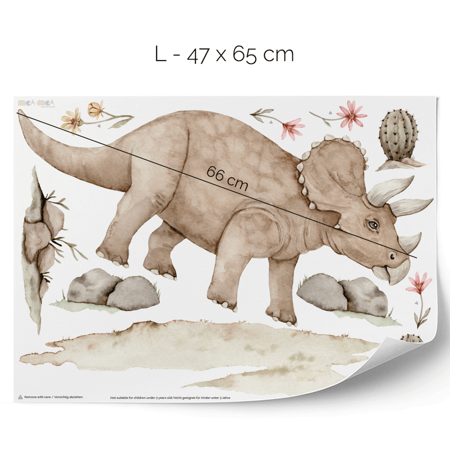 Wandtattoo Dinosaurier - Urzeit Giganten - Triceratops