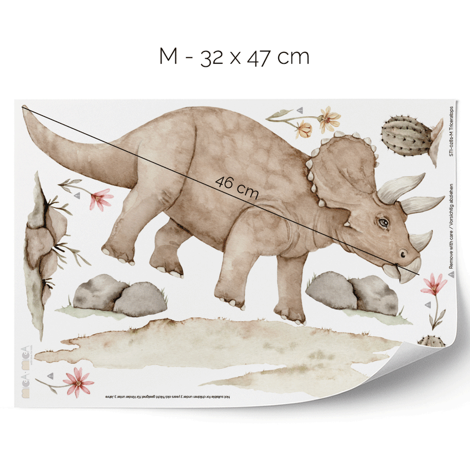 Wandtattoo Dinosaurier - Urzeit Giganten - Triceratops