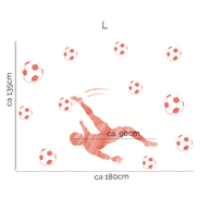 Wandtattoo Fußball – Fußballer Fallrückzieher (rot)