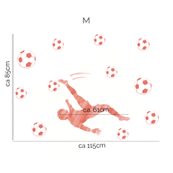 Wandtattoo Fußball – Fußballer Fallrückzieher (rot)