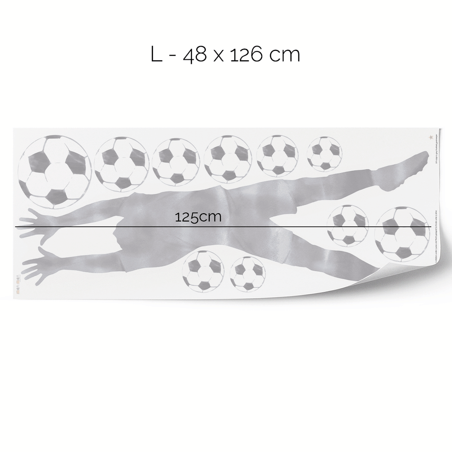 Football wall sticker - Goal keeper (grey)