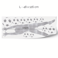 Football wall sticker - Goal keeper (grey)