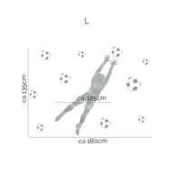 Football wall sticker - Goal keeper (grey)