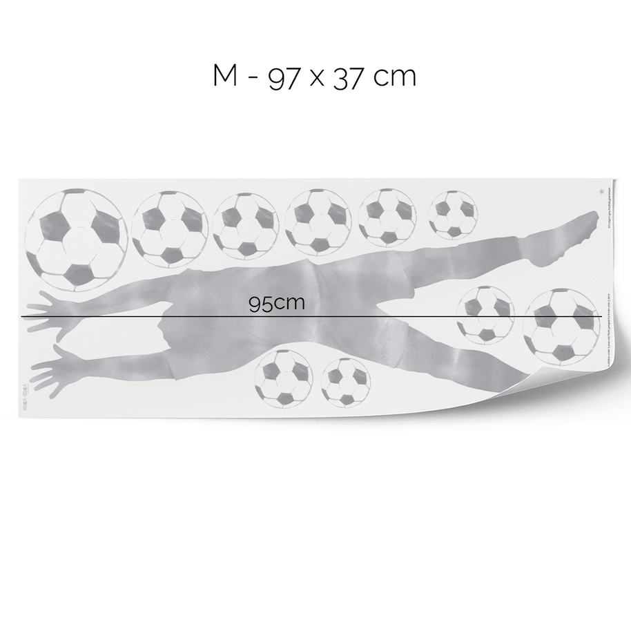 Football wall sticker - Goal keeper (grey)