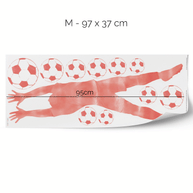 Wandtattoo Fußball – Fußballer Torwart (rot)