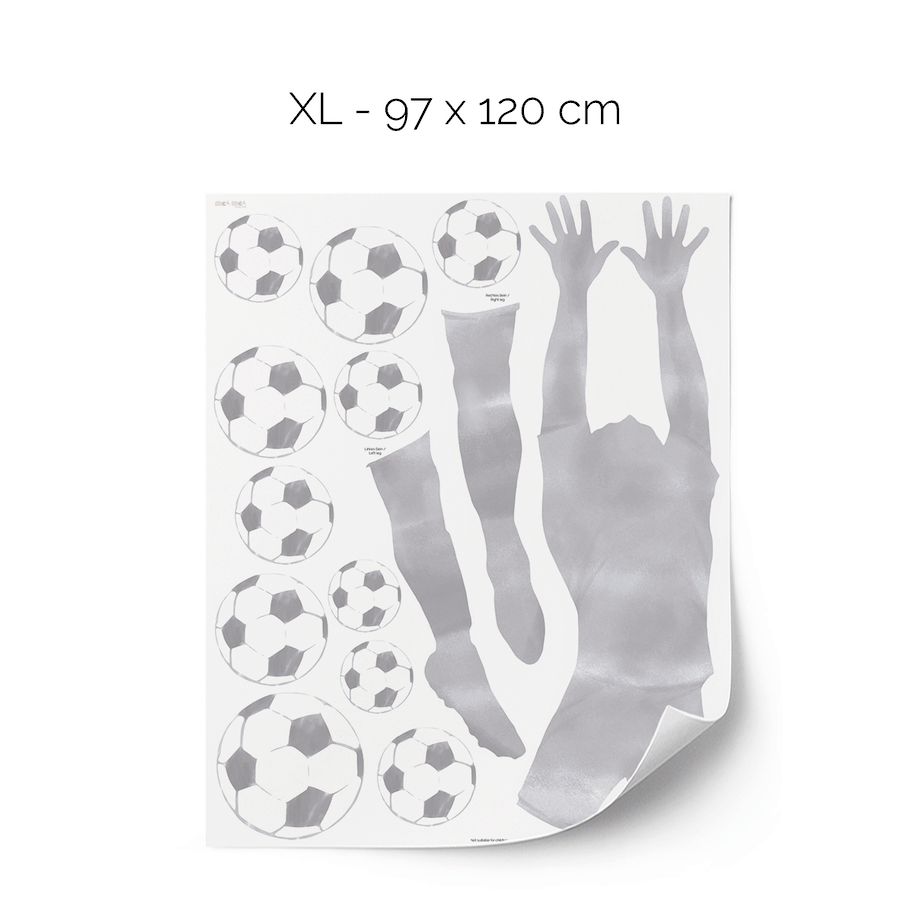 Football wall sticker - Goal keeper (grey)