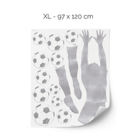 Football wall sticker - Goal keeper (grey)