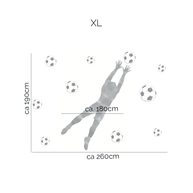Football wall sticker - Goal keeper (grey)