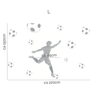 Football wall sticker - Striker (grey)