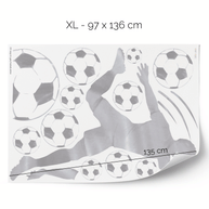 Football wall sticker - Striker (grey)