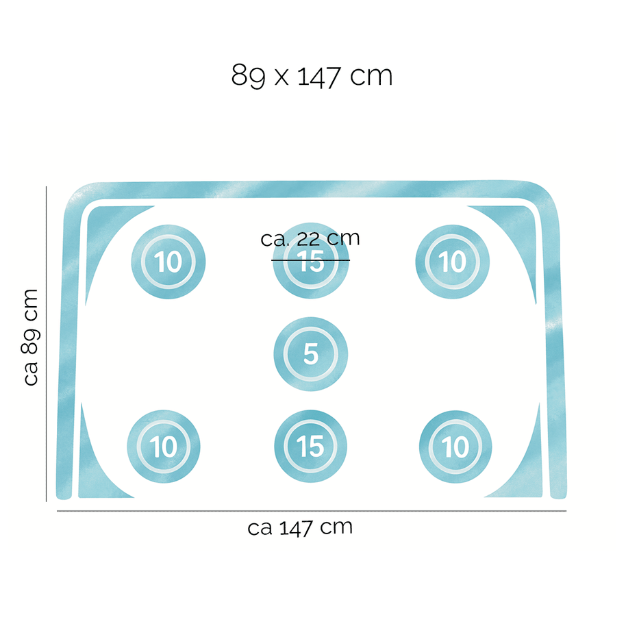 Wandtattoo Fußball – Fußballtor (blau)