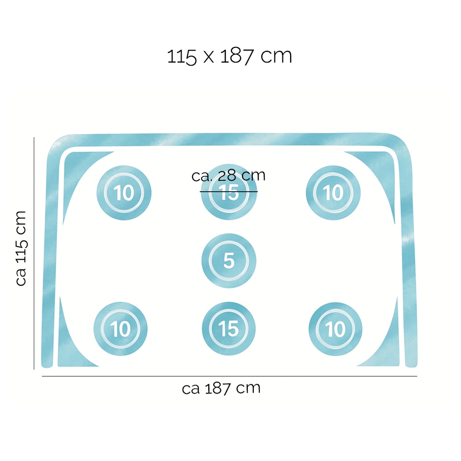 Wandtattoo Fußball – Fußballtor (blau)