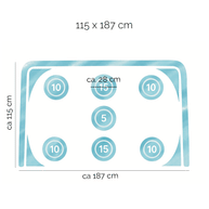 Wandtattoo Fußball – Fußballtor (blau)