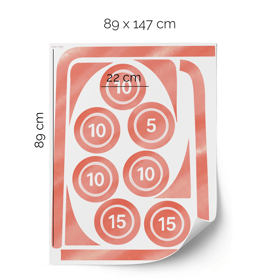 Football wall sticker - Goal (red)