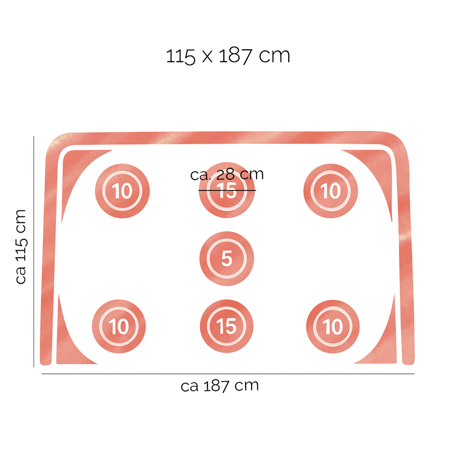 Football wall sticker - Goal (red)