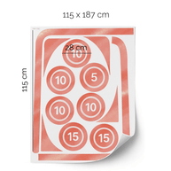 Football wall sticker - Goal (red)
