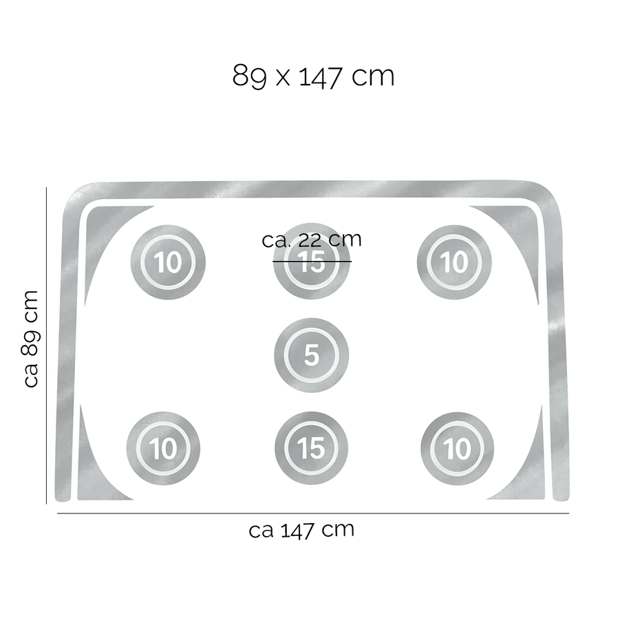 Wandtattoo Fußball – Fußballtor (hellgrau)
