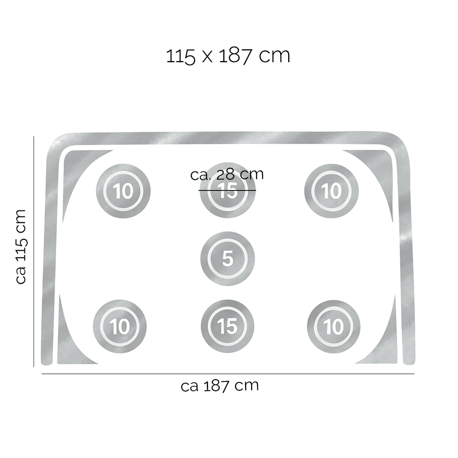 Wandtattoo Fußball – Fußballtor (hellgrau)