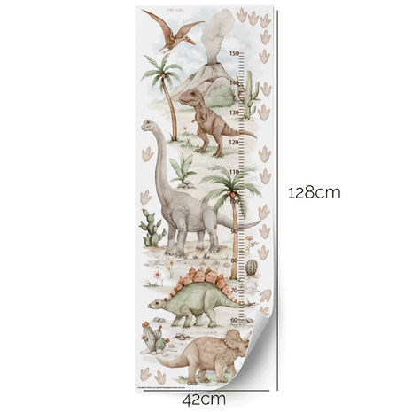 Dinosaurier Messlatte Wandtattoo - Urzeit Giganten