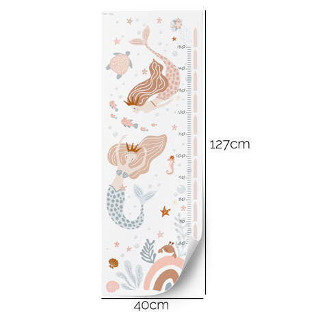 Height chart wall stickers - Mermaids (boho) growth chart