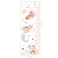 Messlatte Meerjungfrauen (Boho) - Wandtattoo