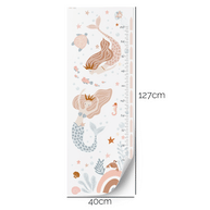 Messlatte Meerjungfrauen (Boho) - Wandtattoo