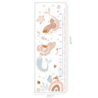 Messlatte Meerjungfrauen (Boho) - Wandtattoo