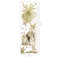 Height chart wall stickers - Tropical safari - lions growth chart