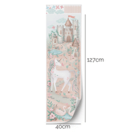 Height chart wall stickers - Unicorn dreams growth chart (peach)
