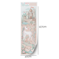 Height chart wall stickers - Unicorn dreams growth chart (peach)