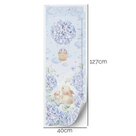 Height chart wall stickers - Floral balloons growth chart