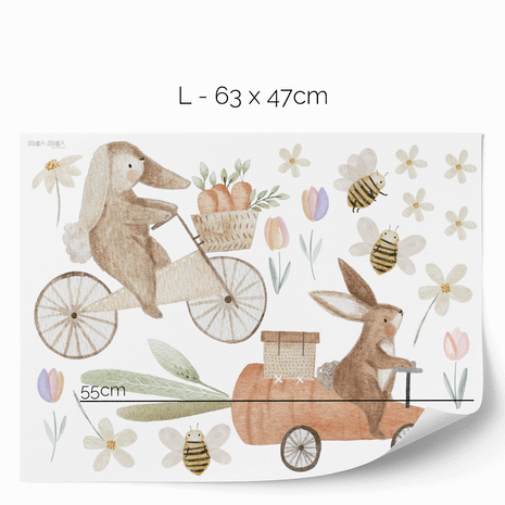 Woodland wall stickers - Bunny bliss