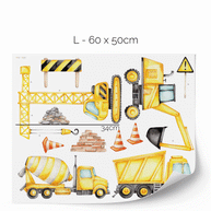 King size construction wall stickers