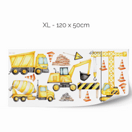 King size construction wall stickers