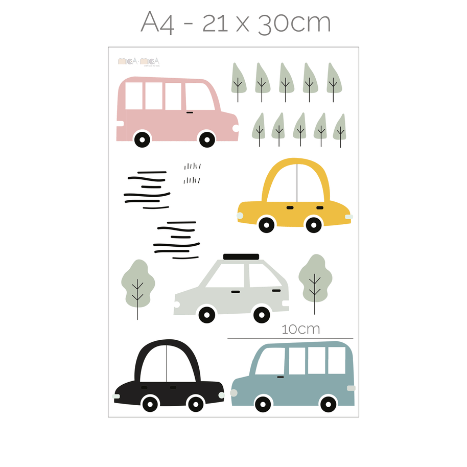 Car wall stickers - City fun