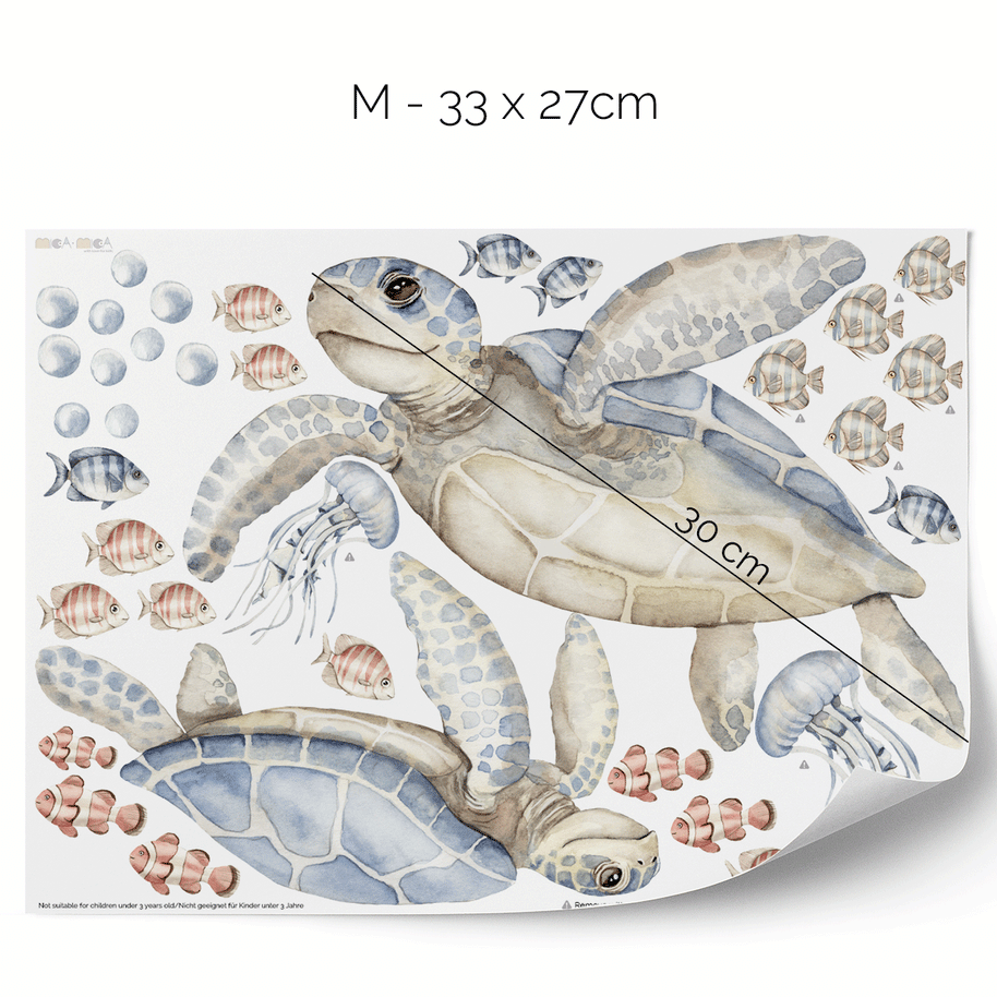 Under the sea wall stickers - Ocean Dreams - Turtles