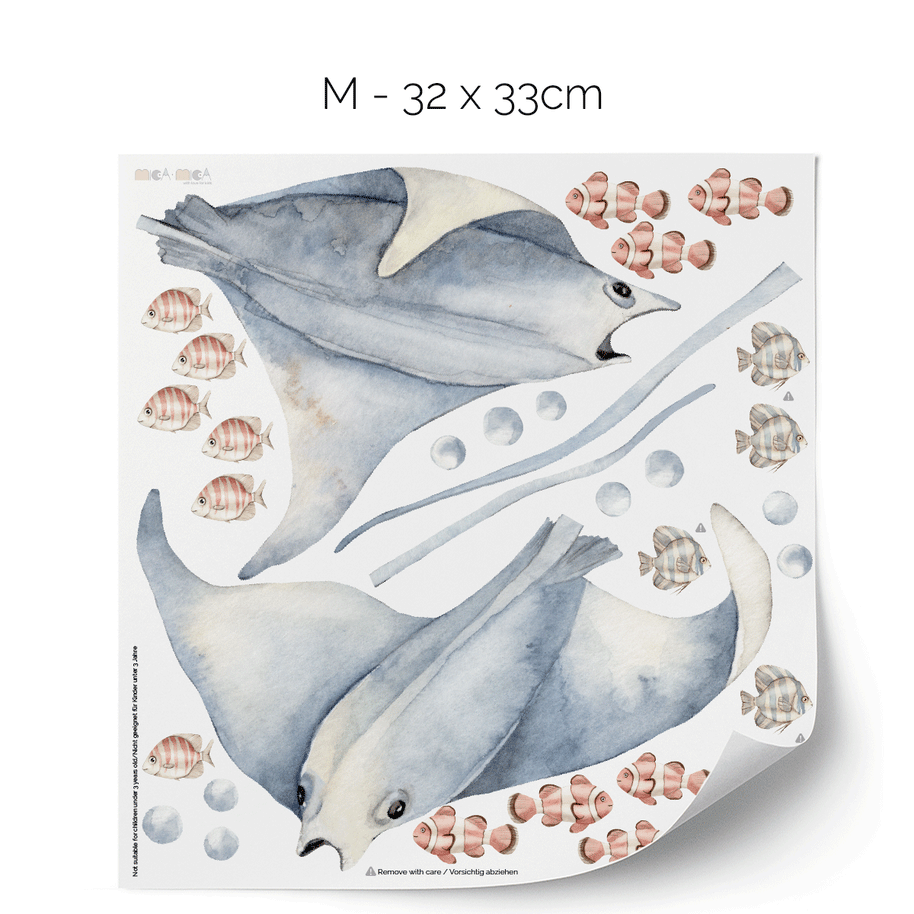Under the sea wall stickers - Ocean Dreams - Rays