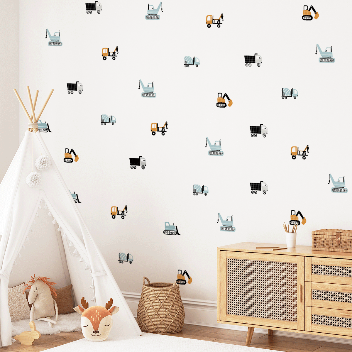 Car wall stickers - Construction is king