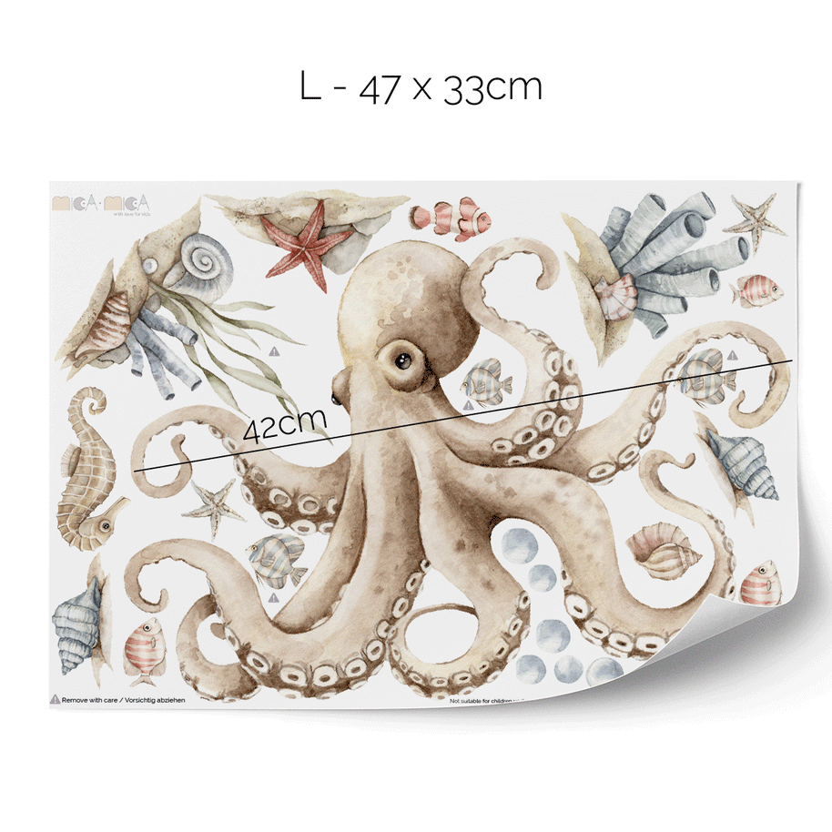 Wandtattoo Unterwasserwelt - Ozeanträume - Oktopus