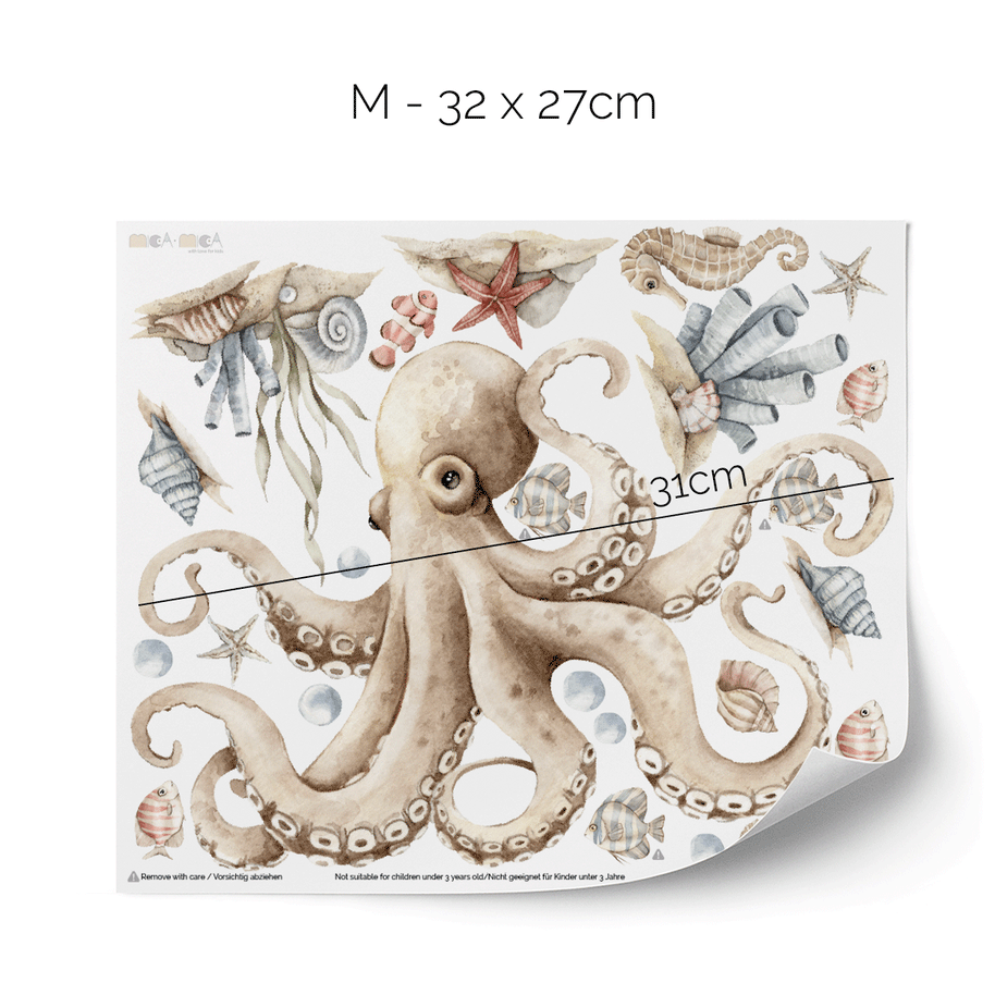Wandtattoo Unterwasserwelt - Ozeanträume - Oktopus