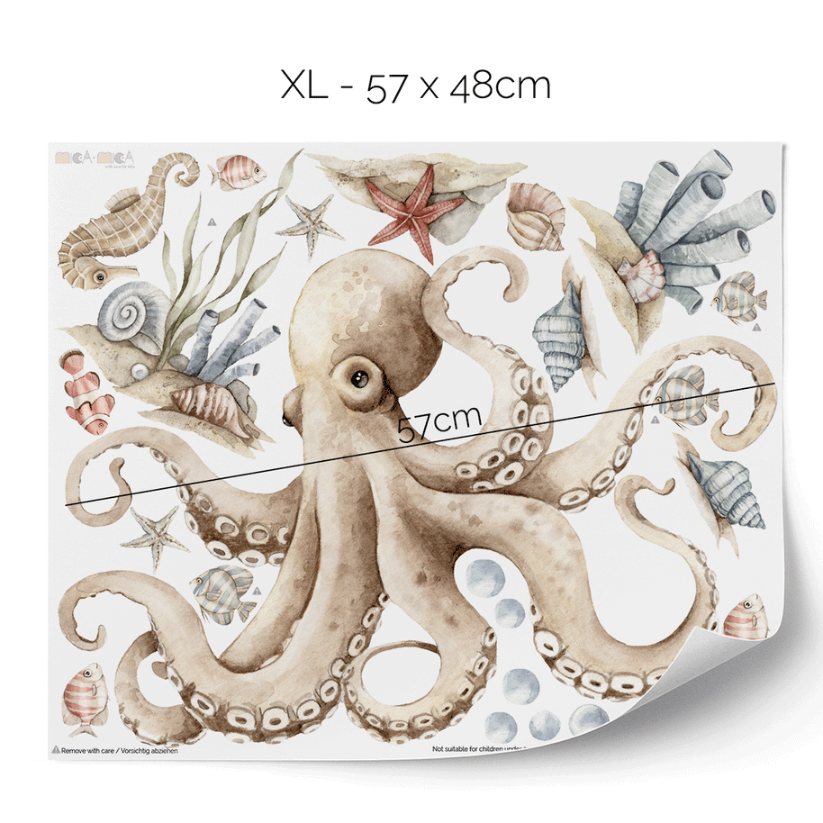 Wandtattoo Unterwasserwelt - Ozeanträume - Oktopus