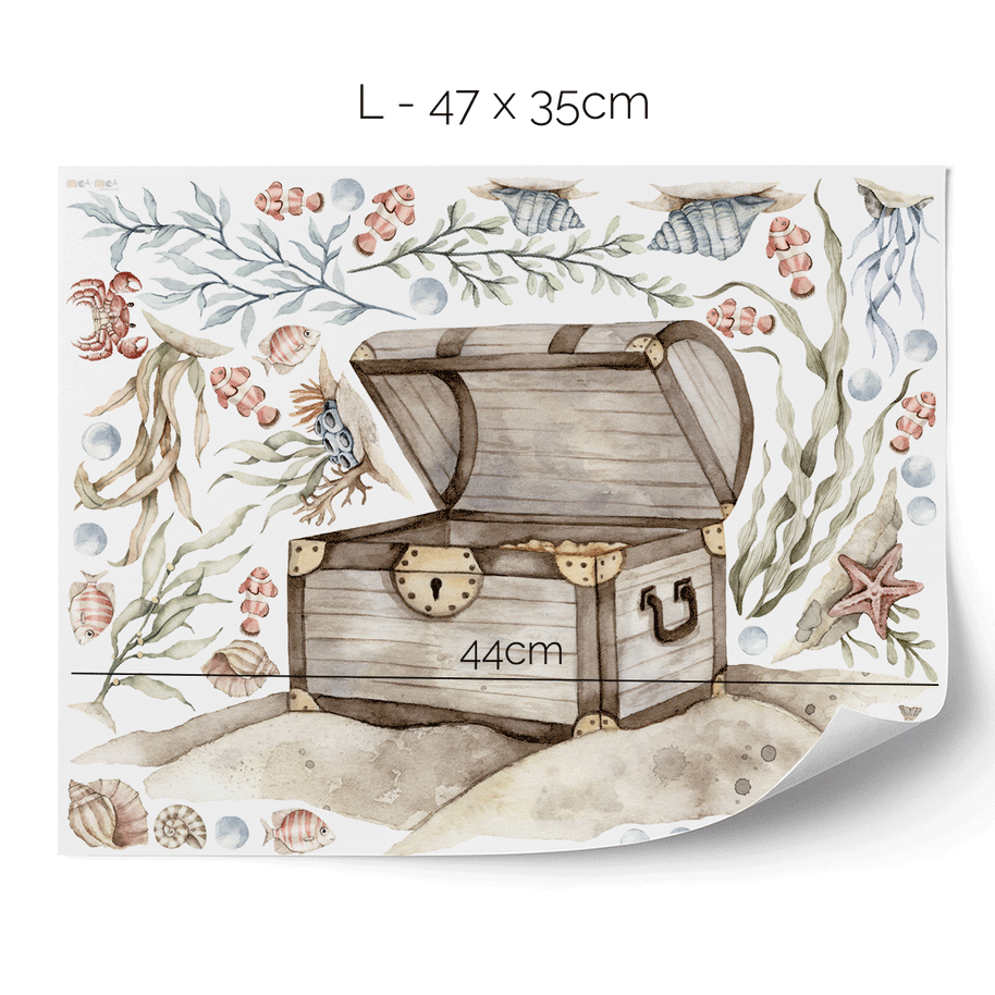 Under the sea wall stickers - Ocean Dreams - Treasure chest