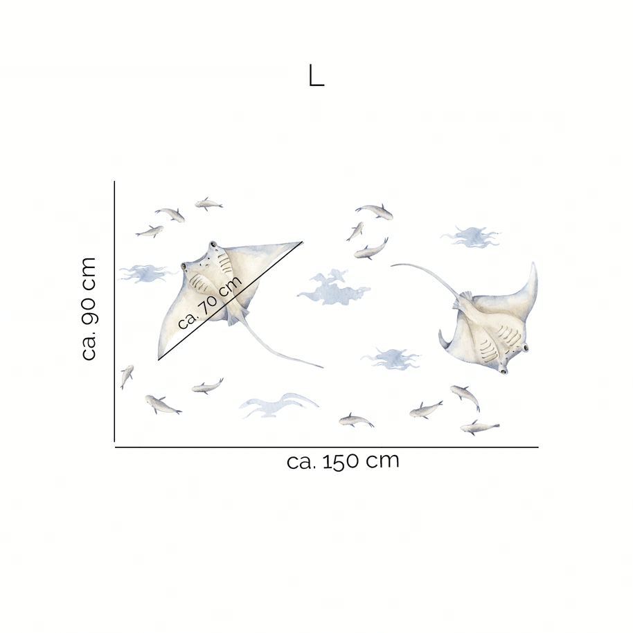 Under the sea wall stickers - Ocean Dreams - Rays ceiling wall sticker