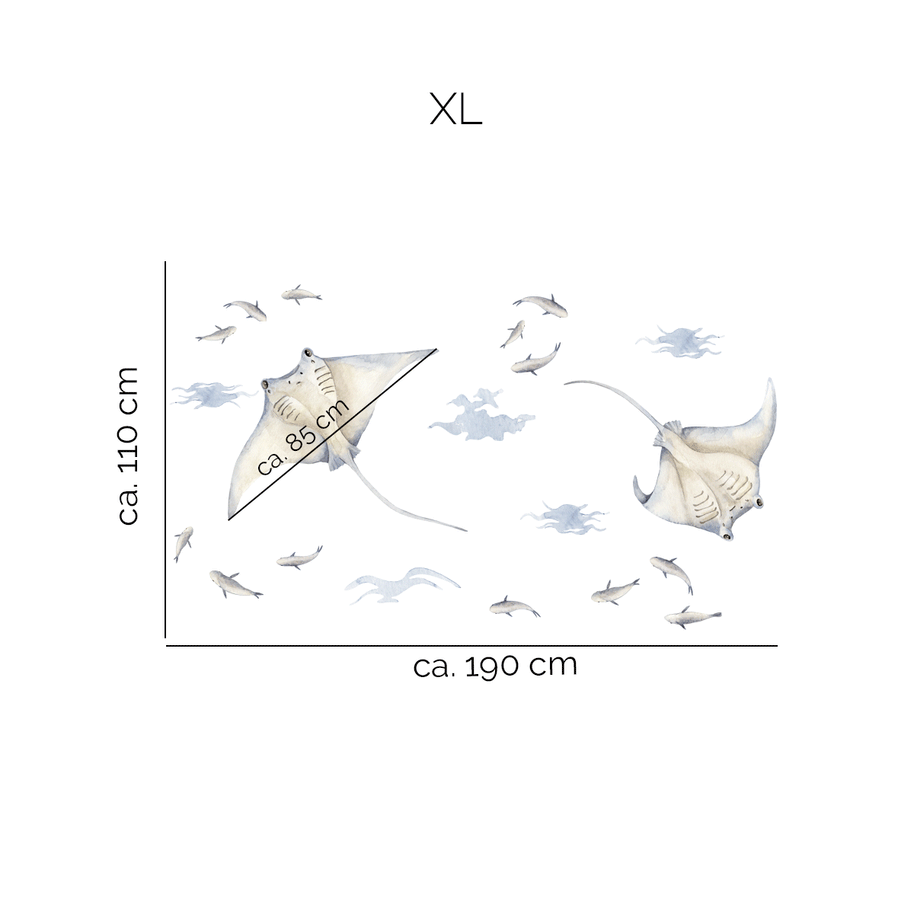 Under the sea wall stickers - Ocean Dreams - Rays ceiling wall sticker