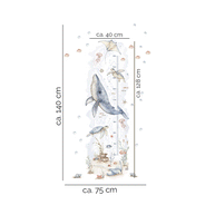 Height chart wall sticker - Ocean Dreams growth chart