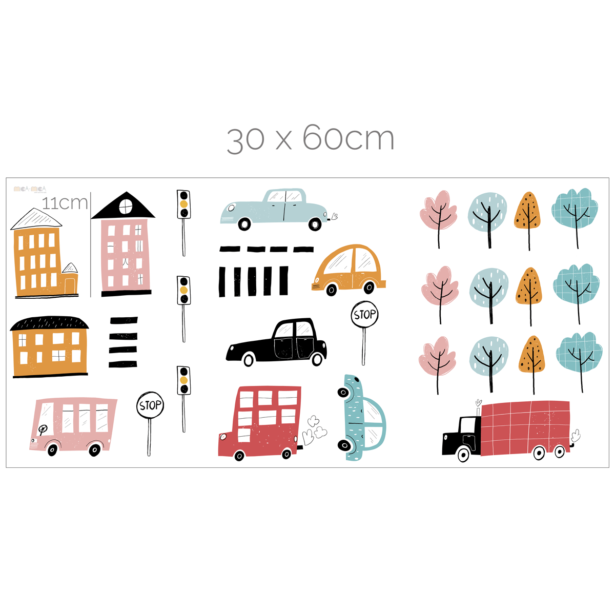 Car wall stickers - Cars in the city