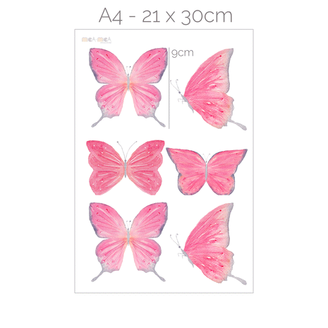 Butterfly wall stickers - Pink
