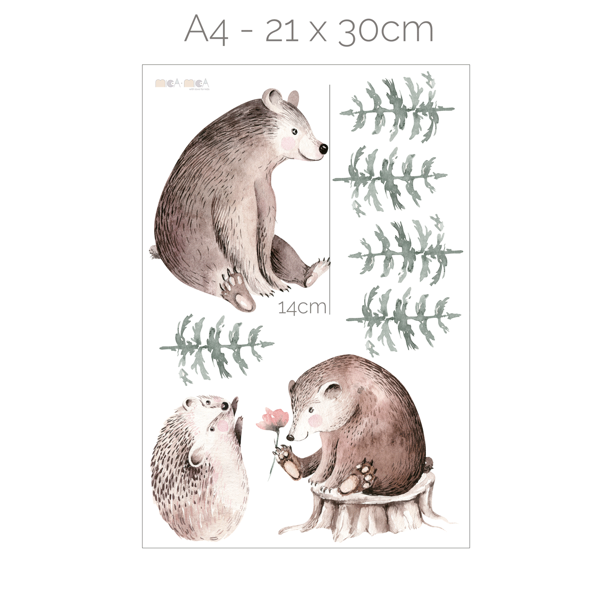 Woodland wall stickers - Bears in the woods
