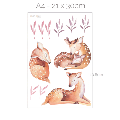 Woodland wall stickers - Deer in the woods