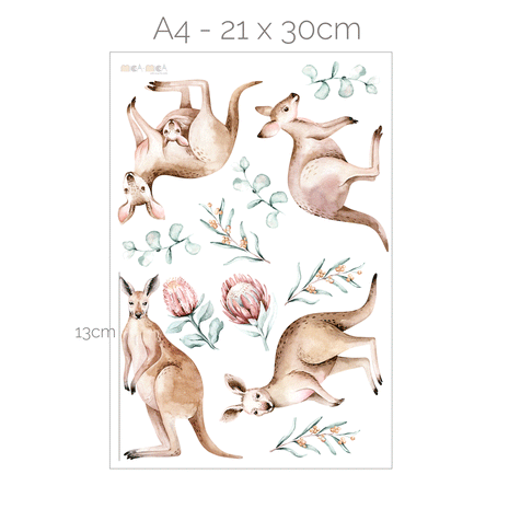 Kangaroo wall stickers